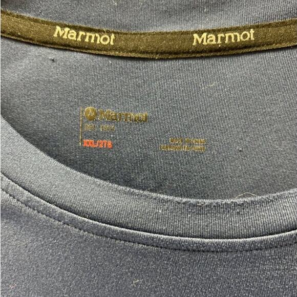 Marmot Mens XXL Long Sleeve Crewneck Shirt Blue Polyester - Picture 4 of 8